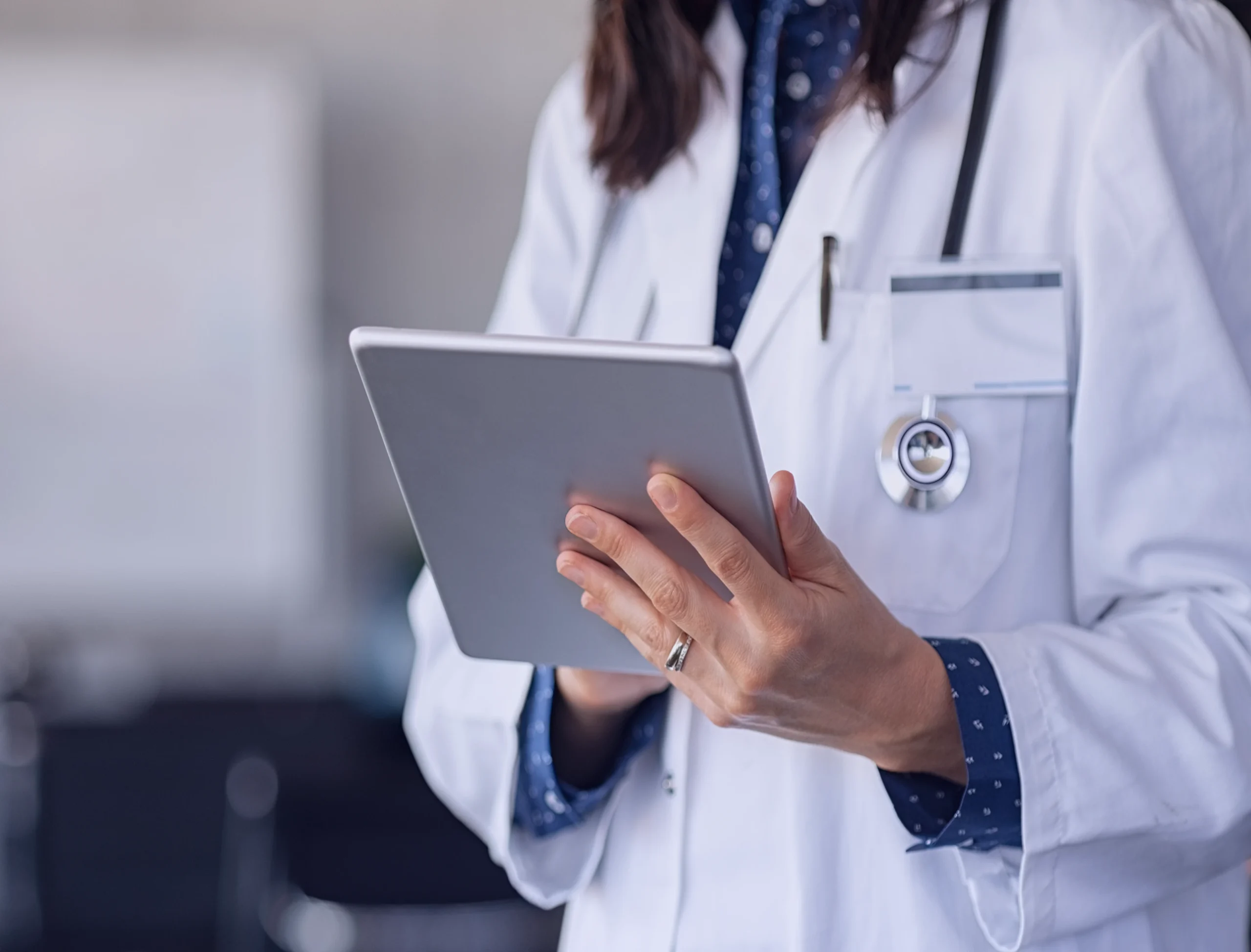 Doctor using Gadgets